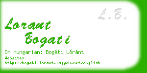 lorant bogati business card