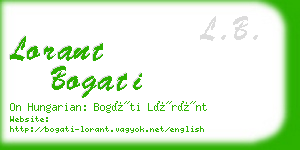 lorant bogati business card